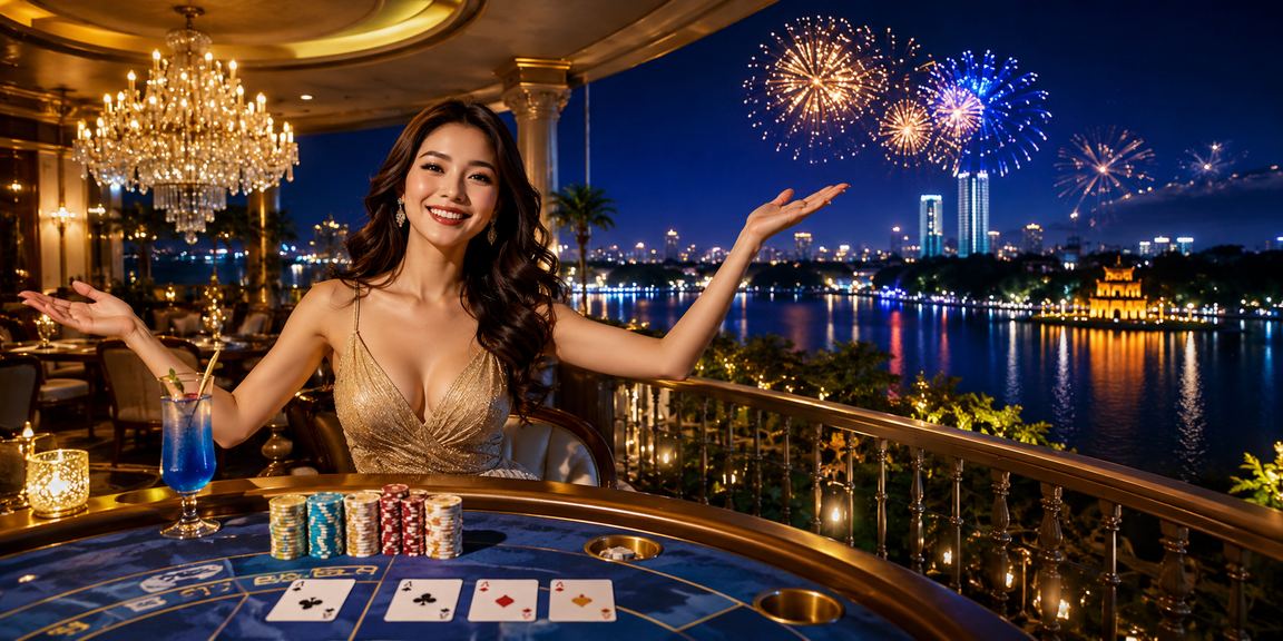 Cảnh giải trí casino sôi động tại Việt Nam buổi tối